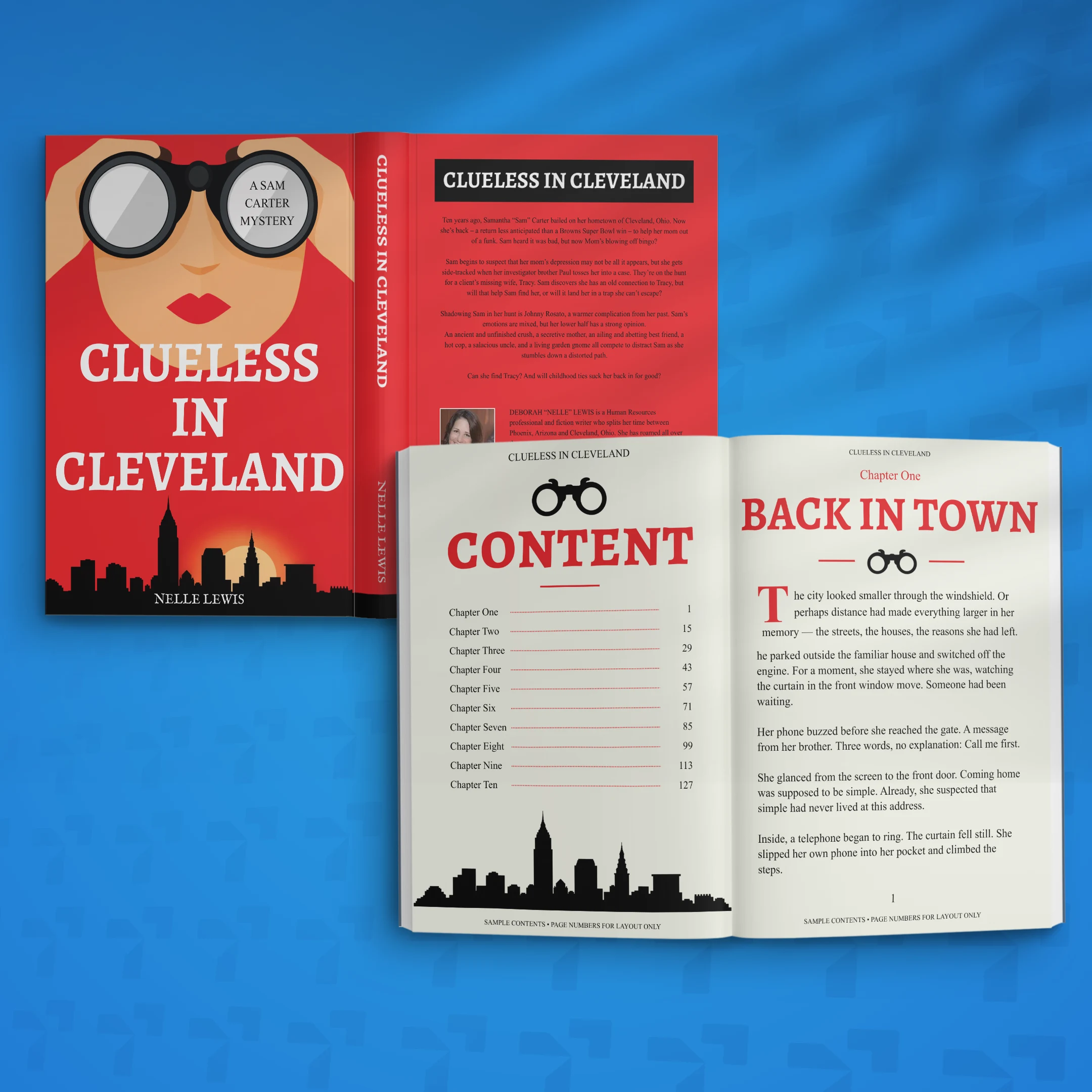Clueless in Cleveland Mystery Book Editorial Design