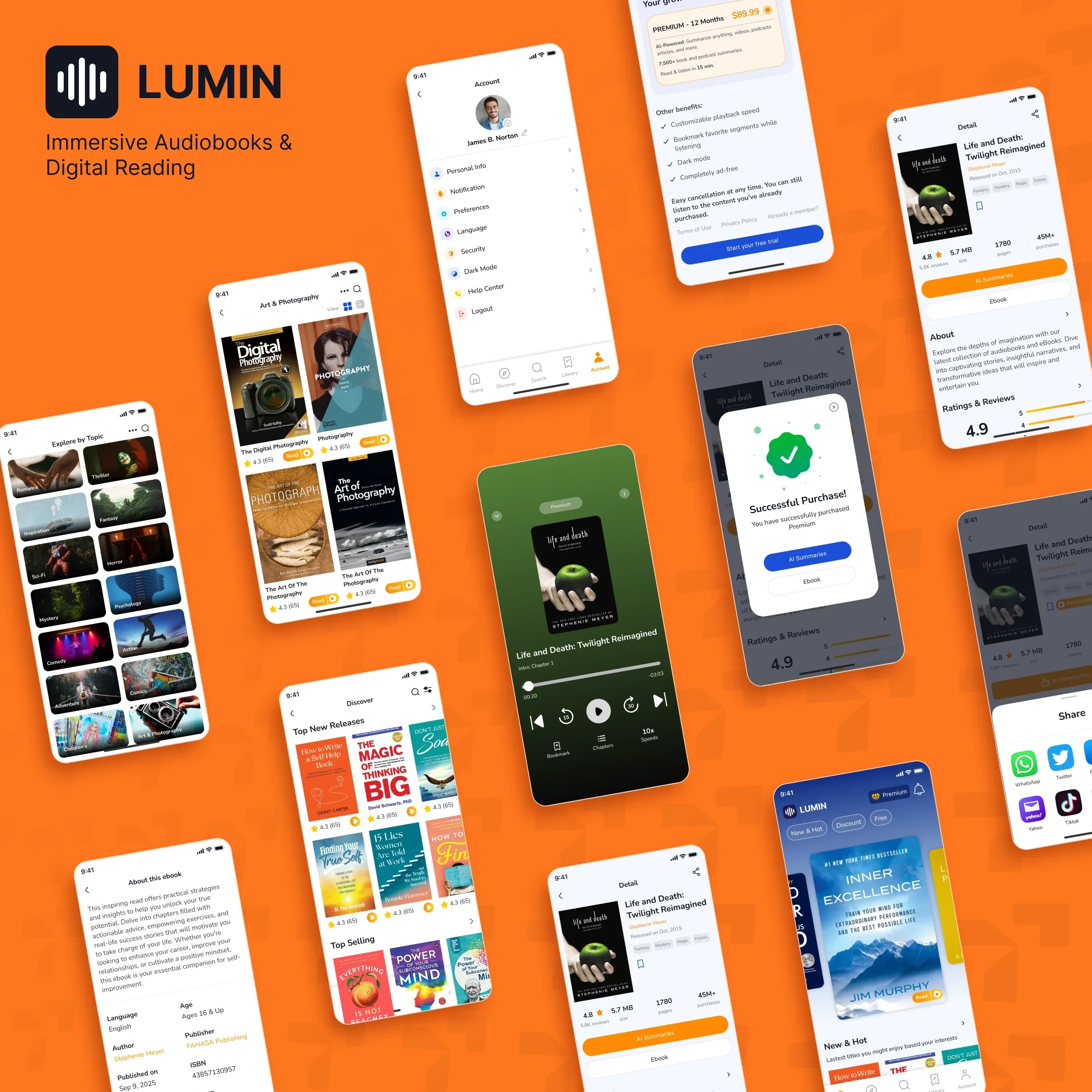 Lumin App UI Design Showcase